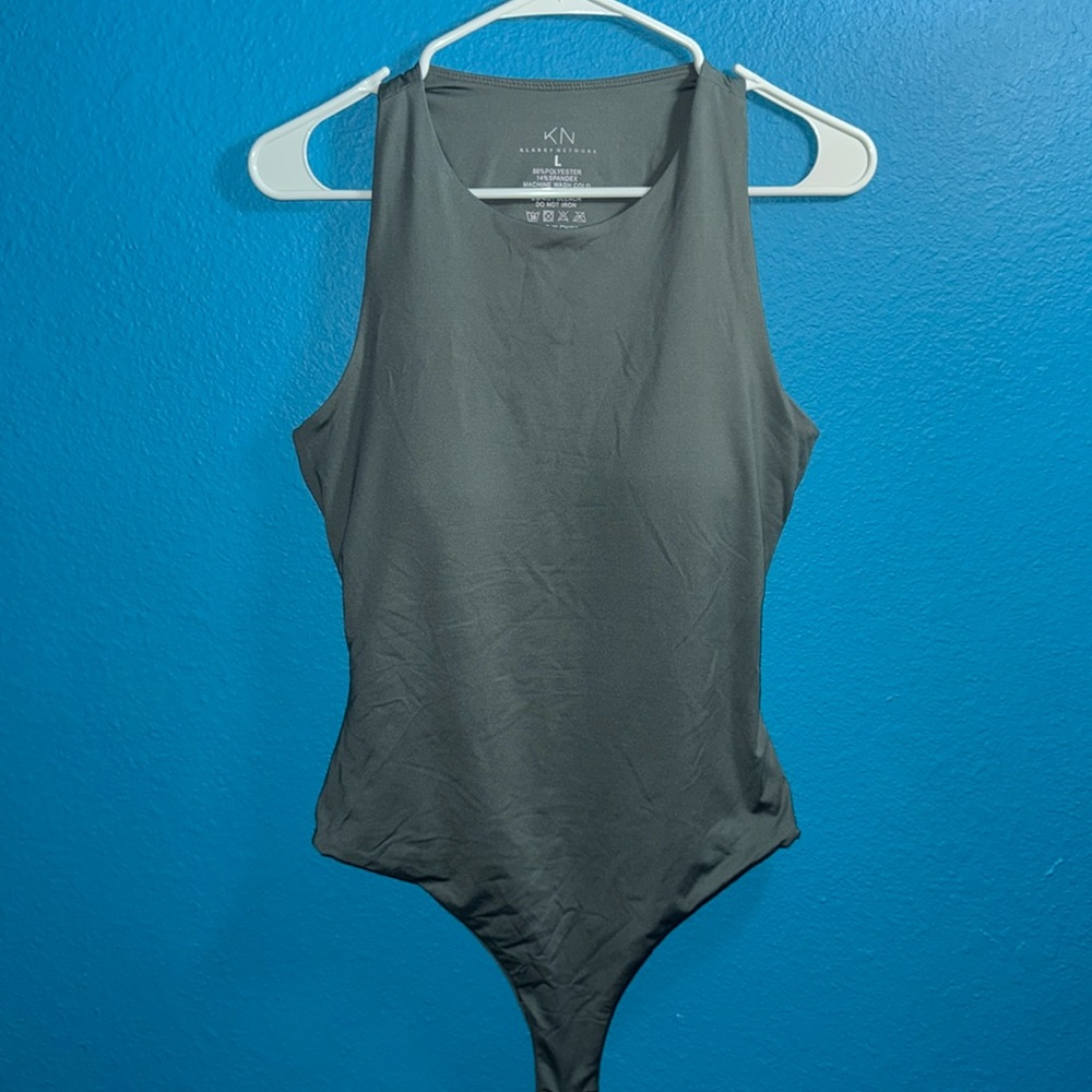 Klassy Network body suit high neck with open back